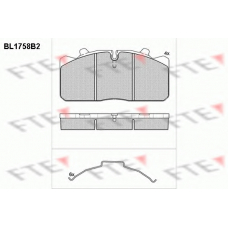 BL1758B2 FTE Комплект тормозных колодок, дисковый тормоз