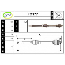 FO177 SERA Приводной вал