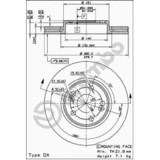 09.8137.14 BREMBO Тормозной диск