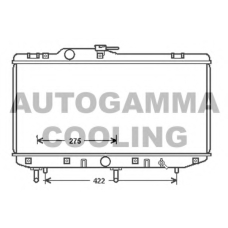 104869 AUTOGAMMA Радиатор, охлаждение двигателя