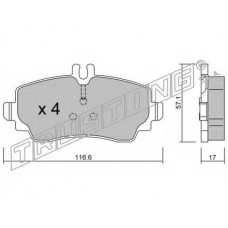 319.0 TRUSTING Комплект тормозных колодок, дисковый тормоз