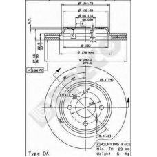 BS 8162 BRECO Тормозной диск