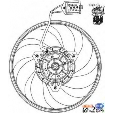 8EW 351 039-691 HELLA Вентилятор, конденсатор кондиционера