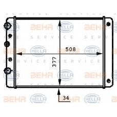 8MK 376 717-714 HELLA Радиатор, охлаждение двигателя