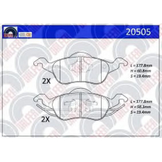 20505 GALFER Комплект тормозных колодок, дисковый тормоз