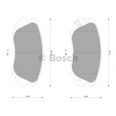 0 986 AB3 116 BOSCH Комплект тормозных колодок, дисковый тормоз