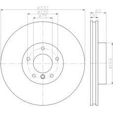 8DD 355 122-892 HELLA Тормозной диск