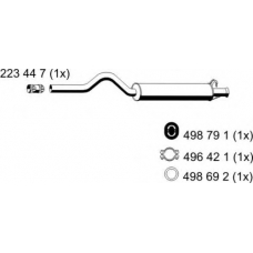 233026 ERNST Средний глушитель выхлопных газов