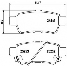 P 28 062 BREMBO Комплект тормозных колодок, дисковый тормоз