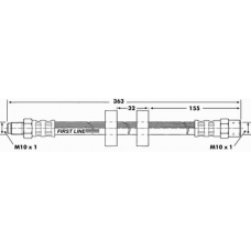 FBH6870 FIRST LINE Тормозной шланг