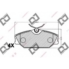 BP1389 DJ PARTS Комплект тормозных колодок, дисковый тормоз