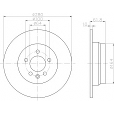 MDC1085 MINTEX Тормозной диск