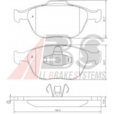 P 24 058 ABS Комплект тормозных колодок, дисковый тормоз