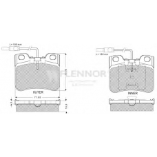 FB210211 FLENNOR Комплект тормозных колодок, дисковый тормоз
