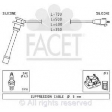 4.9792 FACET Комплект проводов зажигания