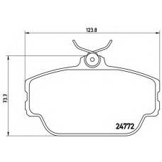 P 46 001 BREMBO Комплект тормозных колодок, дисковый тормоз