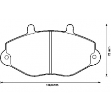 571746B BENDIX Комплект тормозных колодок, дисковый тормоз