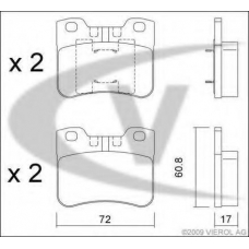 V22-0070 VEMO/VAICO Комплект тормозных колодок, дисковый тормоз