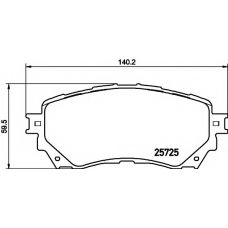 8DB 355 020-901 HELLA Комплект тормозных колодок, дисковый тормоз