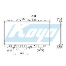 PA010039 KOYO P-tank corrugate-fin ass'y