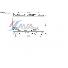 DWA2053 AVA Радиатор, охлаждение двигателя