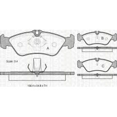 8110 23010 TRIDON Brake pads - rear