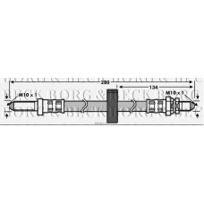 BBH6143 BORG & BECK Тормозной шланг