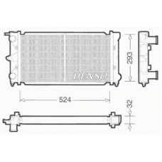 DRM32020 DENSO Радиатор, охлаждение двигателя