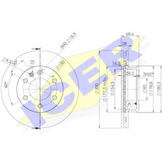 78BD0190-2 ICER Тормозной диск