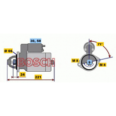 0 001 208 507 BOSCH Стартер