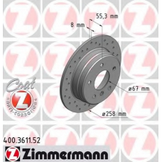 400.3611.52 ZIMMERMANN Тормозной диск