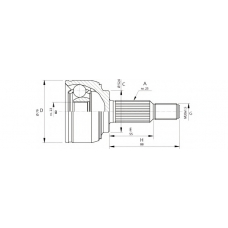 CVJ5688.10 OPEN PARTS Шарнирный комплект, приводной вал