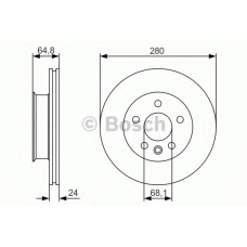 0 986 479 S80 BOSCH Тормозной диск