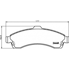 8DB 355 012-811 HELLA PAGID Комплект тормозных колодок, дисковый тормоз