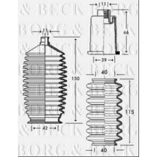 BSG3262 BORG & BECK Пыльник, рулевое управление