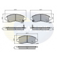 CBP3757 COMLINE Комплект тормозных колодок, дисковый тормоз