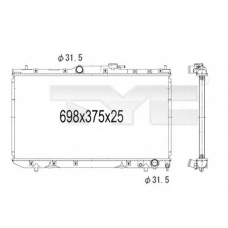 736-1007 TYC Радиатор, охлаждение двигателя