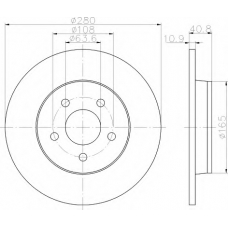 8DD 355 111-391 HELLA Тормозной диск