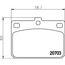 8DB 355 007-261 HELLA Комплект тормозных колодок, дисковый тормоз