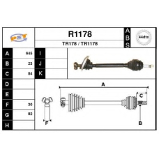 R1178 SNRA Приводной вал