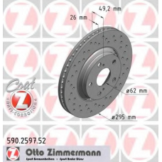 590.2597.52 ZIMMERMANN Тормозной диск