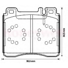 571477B BENDIX Комплект тормозных колодок, дисковый тормоз