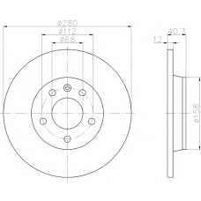 8DD 355 105-611 HELLA PAGID Тормозной диск