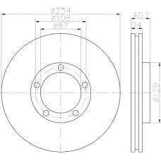 8DD 355 117-381 HELLA PAGID Тормозной диск