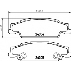 8DB 355 006-801 HELLA PAGID Комплект тормозных колодок, дисковый тормоз