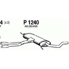 P1240 FENNO Средний глушитель выхлопных газов