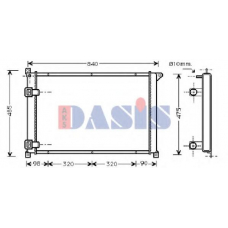 181730N AKS DASIS Радиатор, охлаждение двигателя