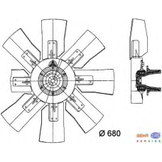 8MV 376 734-571 HELLA Вентилятор, охлаждение двигателя