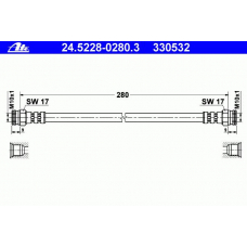 24.5228-0280.3 ATE Тормозной шланг