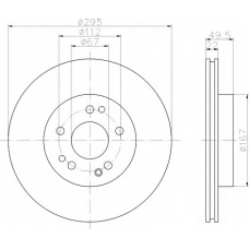 8DD 355 102-761 HELLA Тормозной диск